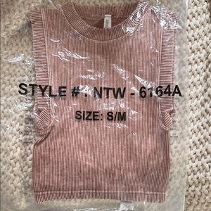 Zenana Outfitters Rust color Ribbed Crop Top Brami